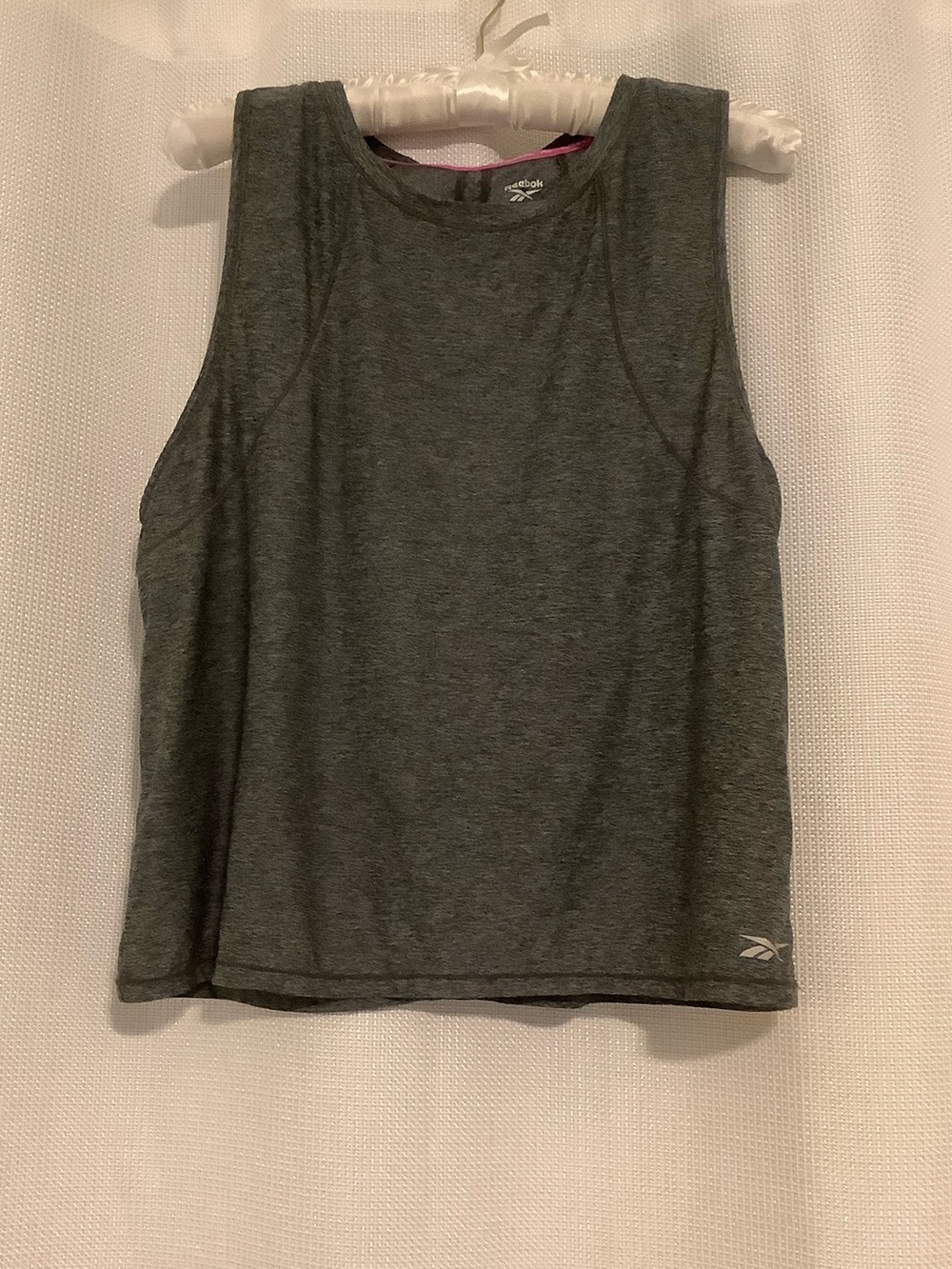 Reebok Women's Dark Gray Sleeveless Training Tank with Logo